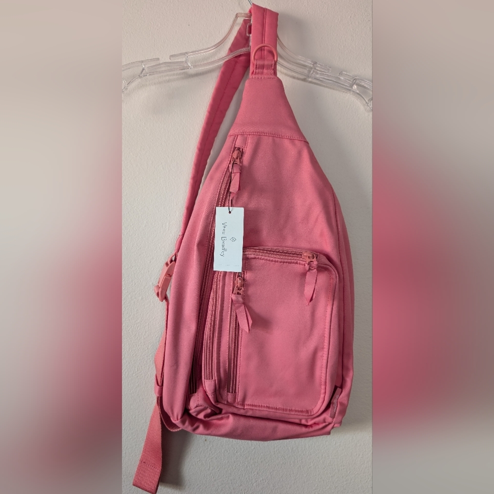 New Vera Bradley Sling Backpack Rouge Rose NWT